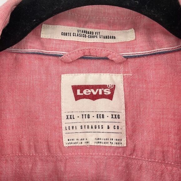 Levis Pink Button down Shirt XXL - Picture 3 of 8